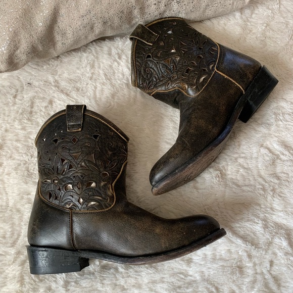 ASH Julian Brown leather ankle Western boots - Picture 1 of 8